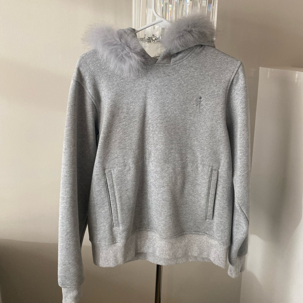 Opening Ceremony fur trimmed hoodie